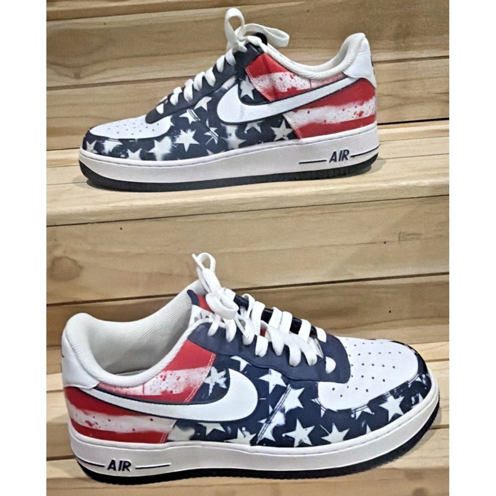 EXCELLENT Nike Air Force 1 Low USA Flag Stars Stripes Mens 11 Patriotic No Box